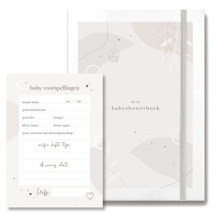 Maan Amsterdam Babyshower boek - Eclipse - incl 30 babyshower invulkaarten om in te plakken