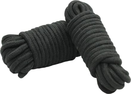 Bondage touw 2 X 2 Meter - 4 meter totaal - BDSM - Zwart - Stevig