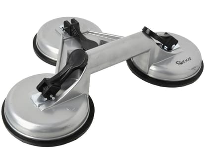 GEKO Drievoudige zuignap - Aluminium - 115 mm - Max. 130 kg draagvermogen