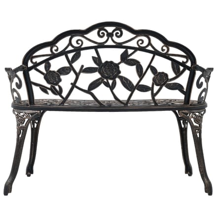 vidaXL - Bistrobank - 100 - cm - gietaluminium - bronskleurig