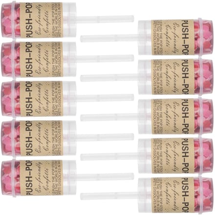 10 stuks Push Pop Confetti Poppers Kanon Bruiloft Afstuderen Geslacht Onthulling Verjaardagsfeest Benodigdheden white