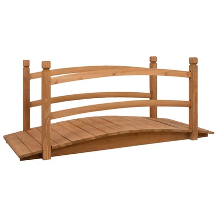 vidaXL - Tuinbrug - 140x60x60 - cm - massief - vurenhout