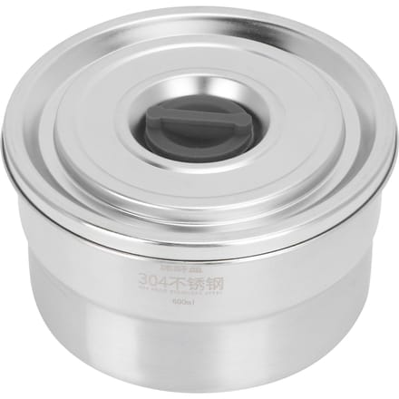 Lunchbox Draagbaar 304 Roestvrij Staal Voedselopslag Container voor School Picknick Kamperen 600ml gray
