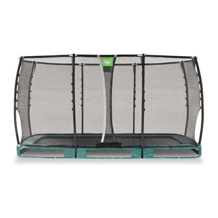 EXIT Allure Premium Trampoline 214x366cm - Inground - Ingraaftrampoline - Rechthoekig - Voor Kinderen - Groen