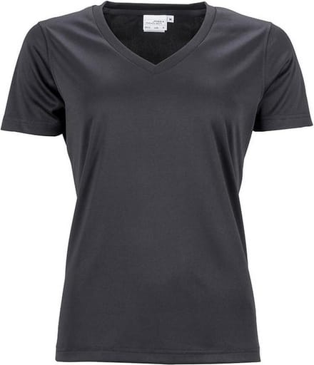 James and Nicholson Dames/dames Actief V Hals T-Shirt (Zwart)