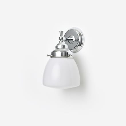 Wandlamp Schoolbol Small Royal Chroom - Art Deco Trade