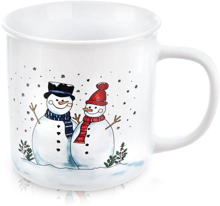 Mok Keramiek Sneeuwpop 470 ml - Koffiemok - Theebeker - Koffie - Beker