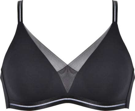 Naturana - Soft bh met mesh detail - 5658 - Zwart - 80B