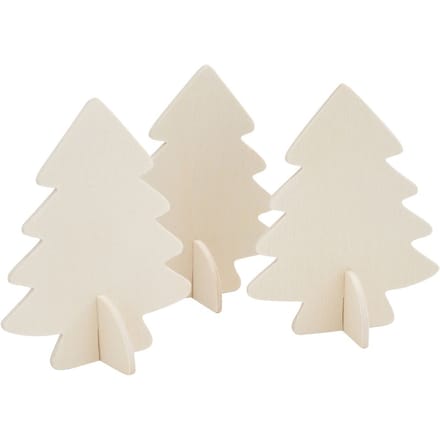 VBS Houten decoratie met voet - Kerstboom
