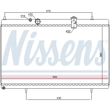 Radiator, motorkoeling NISSENS 61271