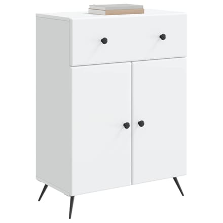 vidaXL - Dressoir - Wit - 66 - x - 34,5 - x - 90 - cm - Bewerkt - hout