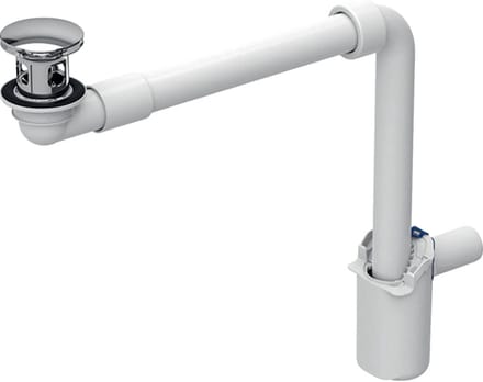 Wastafelafvoer met Push-open Plug Chroom voor Wastafels met Overloop