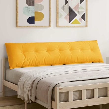 vidaXL - Rugkussen - Licht - Geel - 200 - x - 50 - x - 19 - cm - Corduroy - stof