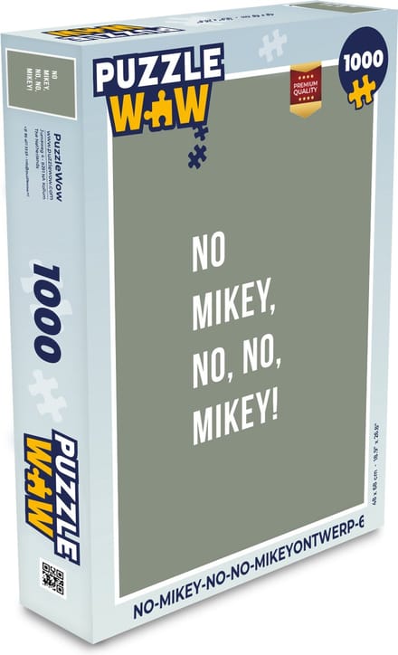 Puzzel Quotes - No Mikey, no, no, Mikey! - Groen - Legpuzzel - Puzzel 1000 stukjes volwassenen