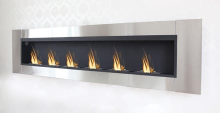 Sfeerhaard XXXL (216cm) RVS bio ethanol haard