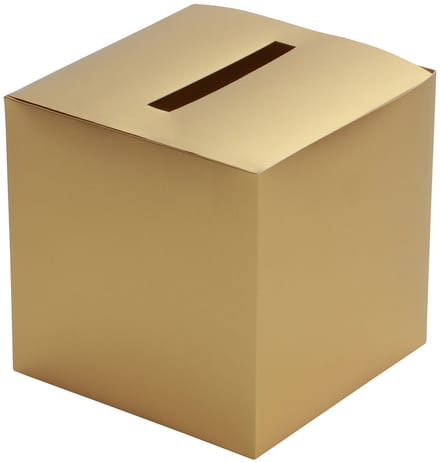 Chaks Enveloppendoos - goud - bruiloft - papier - 23 x 23 cm - envelop cadeau doos