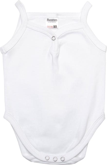 Beeren Bodywear Romper Met Spaghettibandjes - Wit - Maat 50/56 25-002