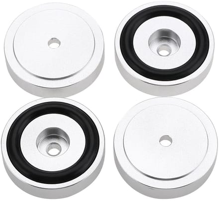 Versterker Pads - Luidspreker Voetjes - Verbeter Geluid - Schokabsorberend Ontwerp - 4 Stuks - Zilver