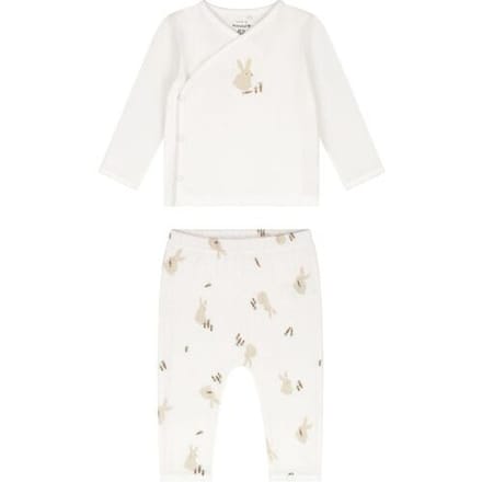 Prénatal newborn kledingset konijn Ivory White 62 unisex
