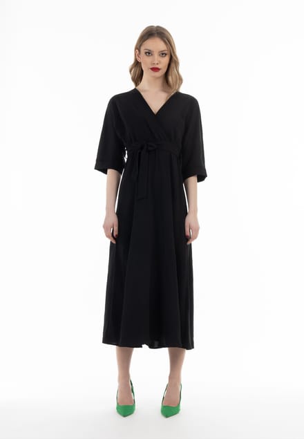 Faina midi-jurk Dames zwart