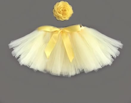 Tutu set - Geel baby 0-6 maaden