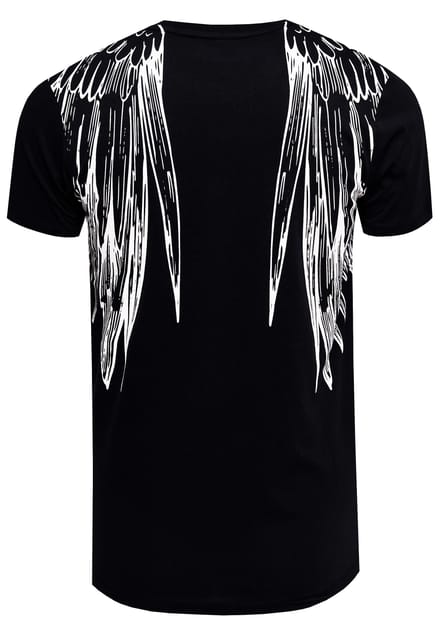 T-shirt met effen Amerikaanse print
