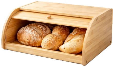 Ceruzo Broodtrommel Bamboe – Brooddoos met Rolluik – 38 cm