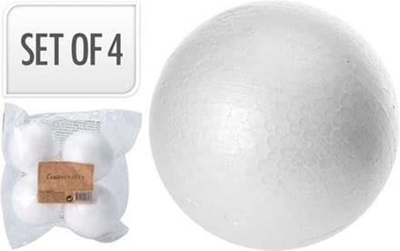 Polystyreen Bollen 8cm - Wit