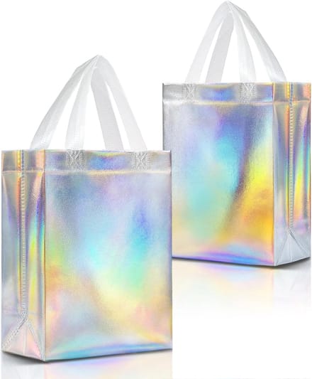 Set van 12 Iridescent Cadeauzakjes Medium Formaat met Handvatten