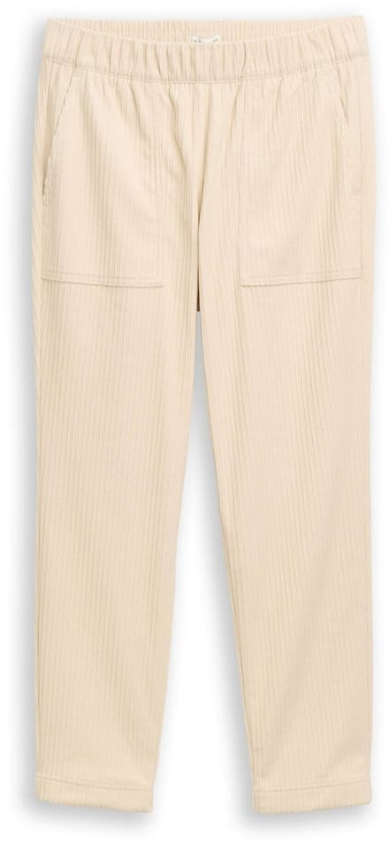 Tom Tailor - Losse, slanke corduroy broek - Maat 42/28 - sand stone beige