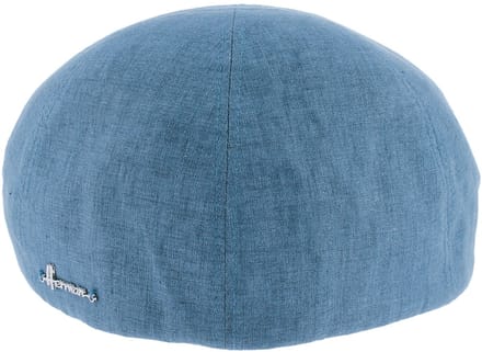 Herman casquette plate unie bleu de fabrication italienne avec dessous de la visière imprimée