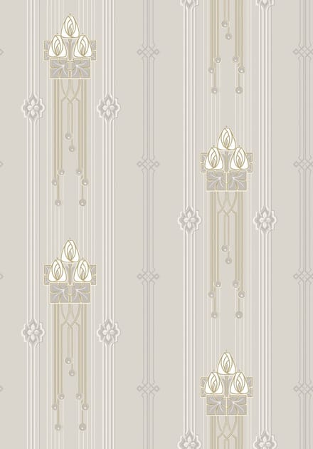 Boråstapeter Vliesbehang 4171 - Alla Tiders Hus - Art Deco Grijs - 53cm x 10.05m