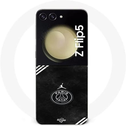 Coque - PSG Jordan - Galaxy Z Flip5 - Noir - Logo - Souple noir
