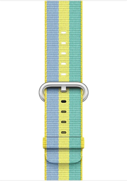 Apple - Geweven Nylon Bandje - SmartWatch - 45MM / 44MM / 42MM - Bandje Geel