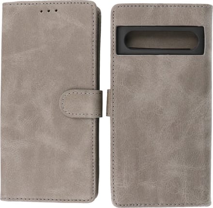 Google Pixel 7 Pro Hoesje Book Case Portemonnee Telefoonhoesje - Grijs