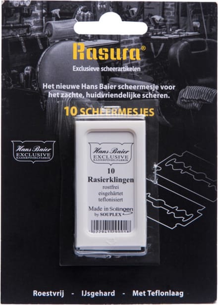 Rasura Blister met Solingen Scheermesjes 10 stuks
