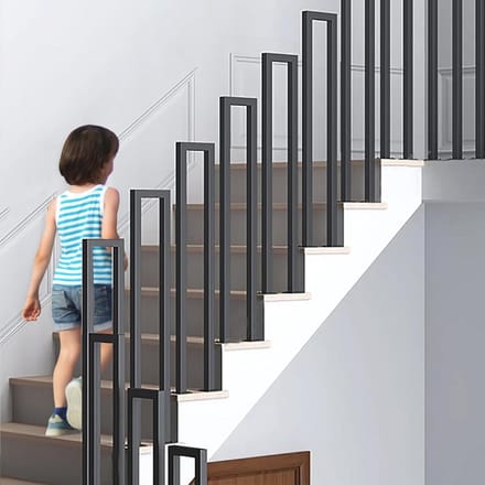 U-vormige Trapleuning voor Binnen en Buiten - Verstevigd Metaal