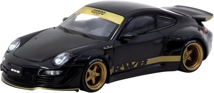 Tarmac Works Modelauto - Porsche RWB - zwart/goud - 1 x 1 x 1 cm - schaalmodel