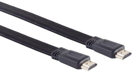 Platte HDMI kabel - versie 1.4 (4K 30Hz) / zwart - 10 meter