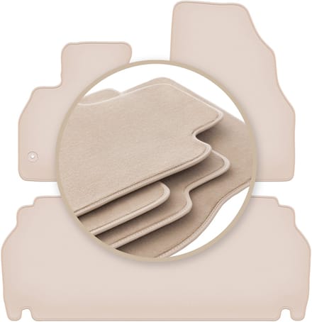 PREMIUM beige vloermatten voor: Renault Kangoo Express combivan 2021-
