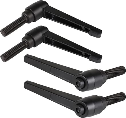 Verstelbare metalen klemgrepen 4 stuks M12 x 40 mm met buitendraad