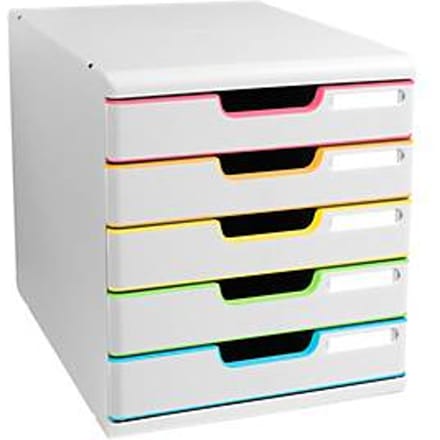 Exacompta MODULO A4 Wit/Harlekijn, 5 laden gesloten A4/A4+, stofdicht, stil, veiligheidsstop