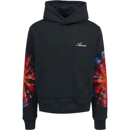 Amiri Spot Tie Dye mouwen zwarte hoodie