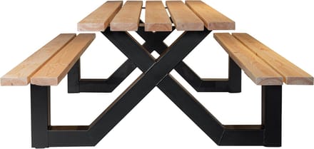 Picknicktafel van staal en hout - WX-Poot