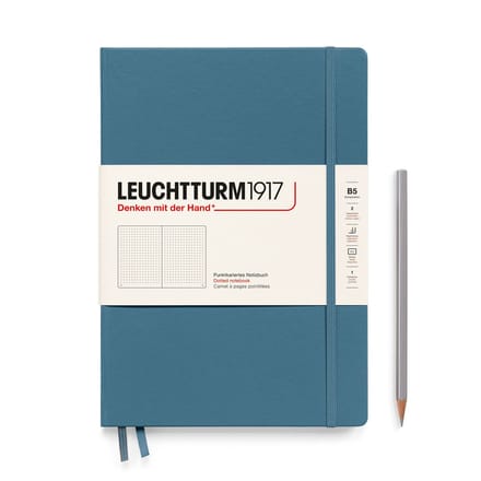 Leuchtturm 1917- Hardcover- B5- 18 x 25.5 cm- Notitieboek - Stone Blue - Dot