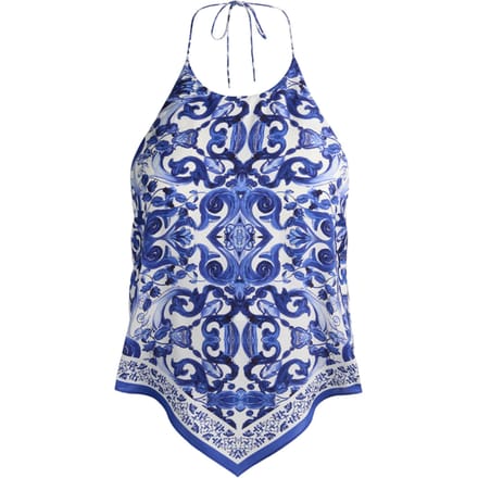 Alice + Olivia Top wit/blauw