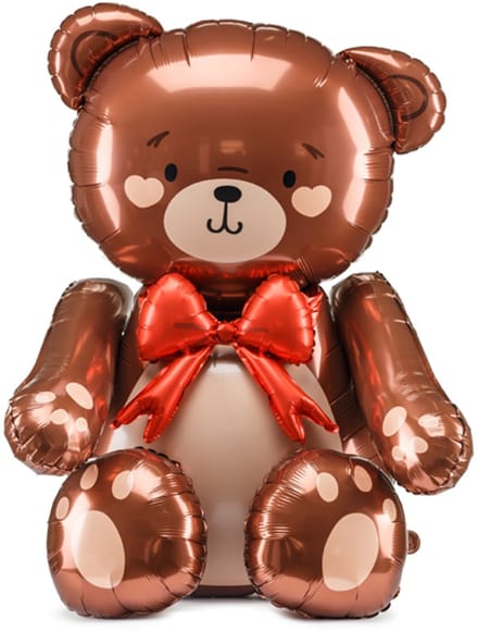 Staande Folieballon Teddybeer Bruin (75x84cm)