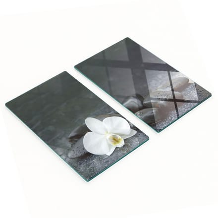 Multifunctionele decoratieve glazen keukenplanken Orchidee 2x30x52 cm