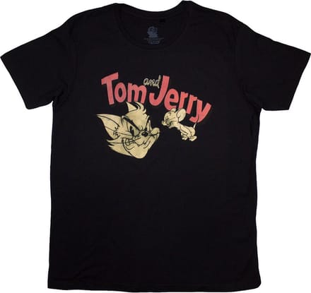 Tom And Jerry - Retro Heren T-shirt - 2XL - Zwart