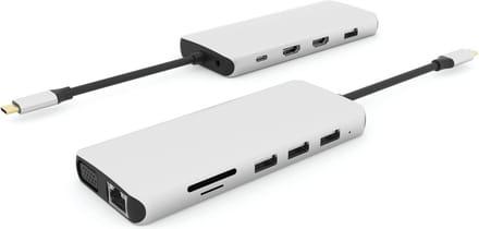 eSTUFF ES623009 interface hub USB 3.2 Gen 1 (3.1 Gen 1) Type-C 5000 Mbit/s Grijs